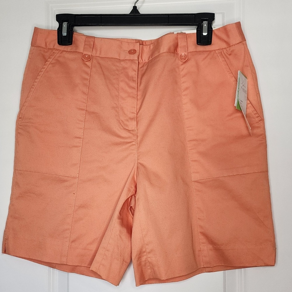 LizGolf Golf Shorts Colorful Shot Bermuda Pockets High Waist Size 10